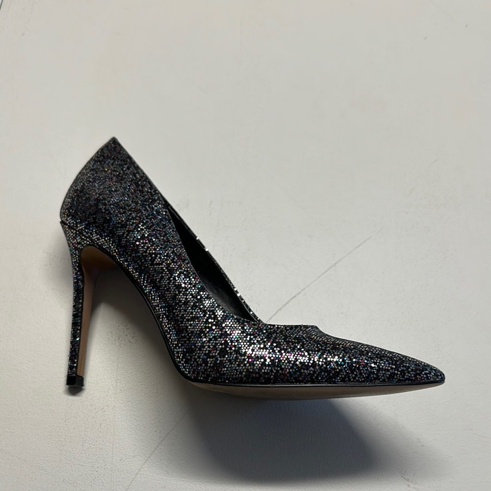 Mix No. 6 Black and Silver Glitter Heels